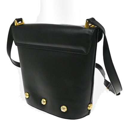 Salvatore Ferragamo Vintage Shoulder Bag Leather, BLACK, LEATHER, Shoulder bag