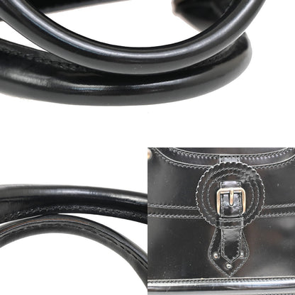 Celine Boogie Satchel Leather, BLACK, LEATHER, Tote bag