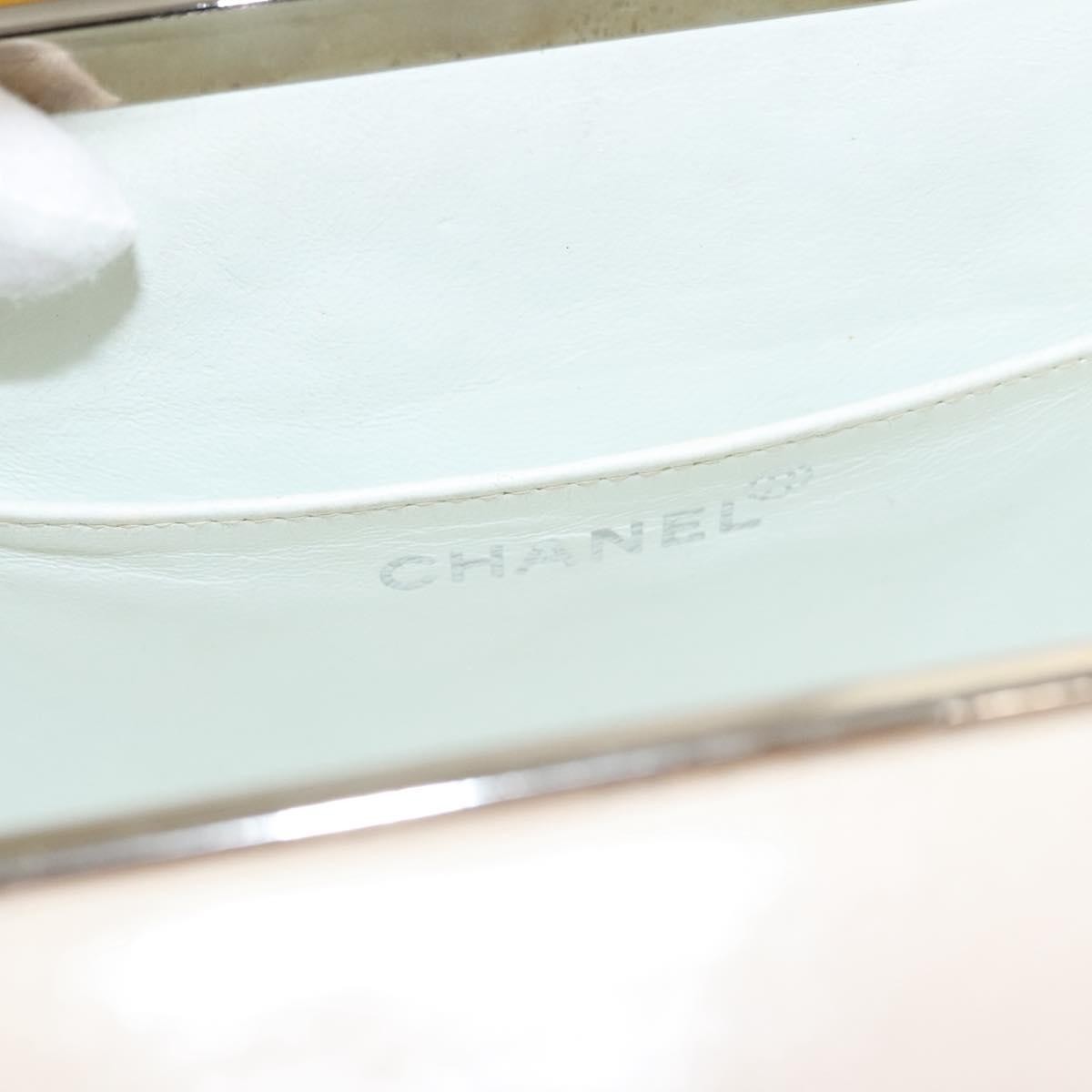 Chanel Vintage Metal Box Bag Quilted Lambskin, YELLOW, PATENT_LEATHER, Handbag