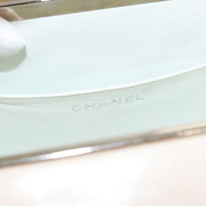 Chanel Vintage Metal Box Bag Quilted Lambskin, YELLOW, PATENT_LEATHER, Handbag