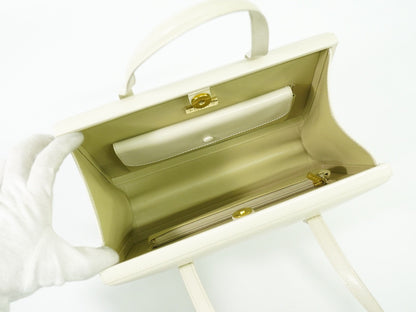 Loewe Anagram handbag Leather, WHITE, LEATHER, Handbag