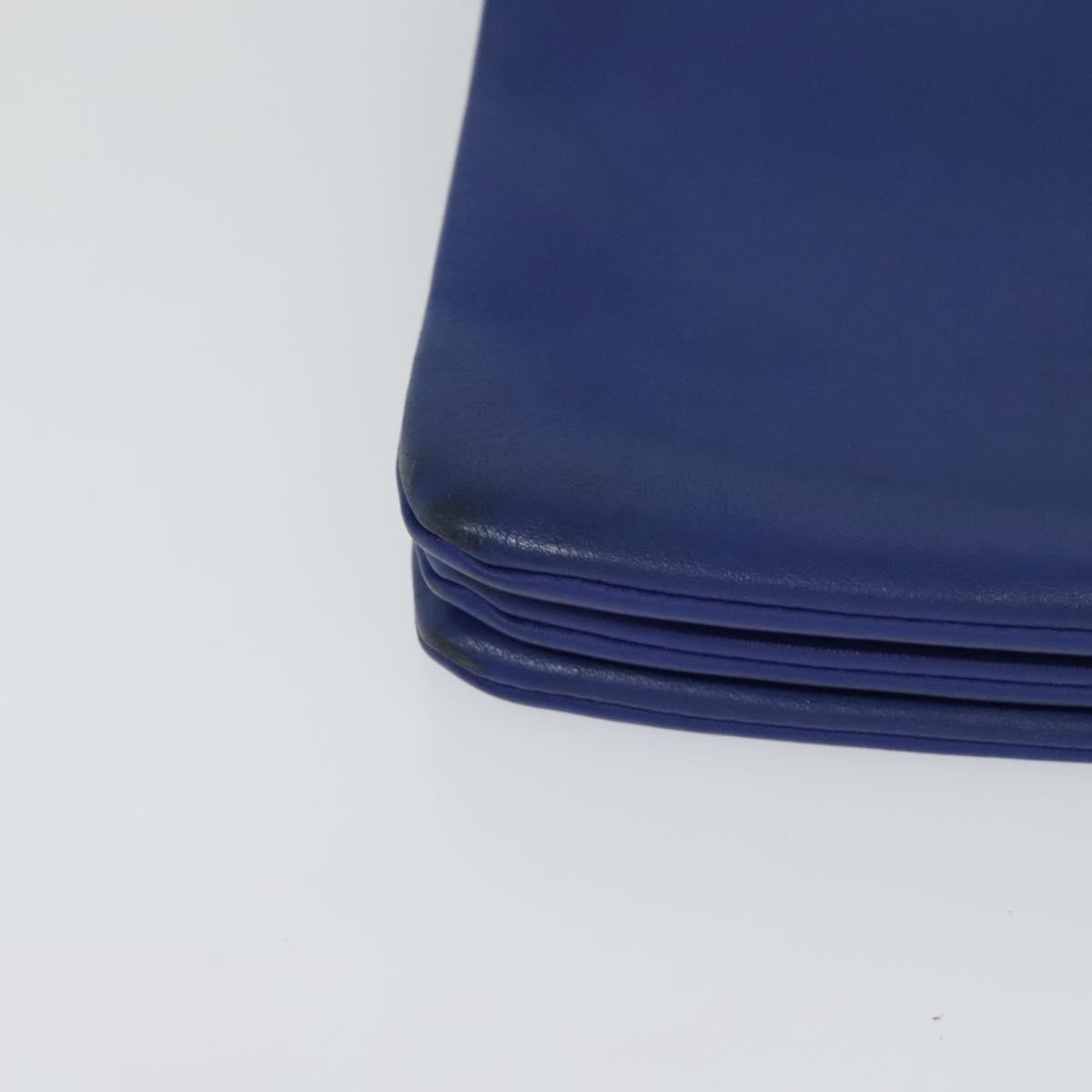 Celine Trio Crossbody Bag Leather, BLUE, LEATHER, Shoulder bag