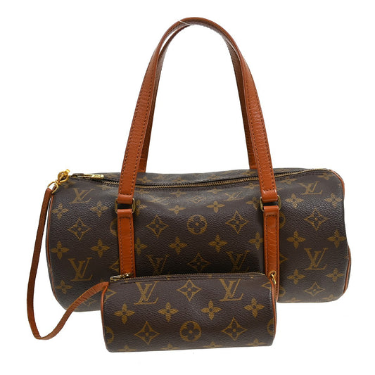 Louis Vuitton Papillon Handbag Monogram Canvas, Brown, Canvas, Handbag