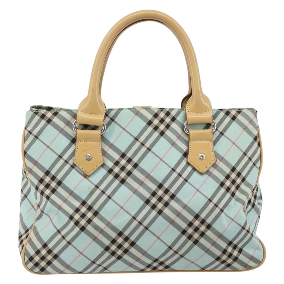 Burberry Nova Check Tote Nylon, BLUE, NYLON, Tote bag