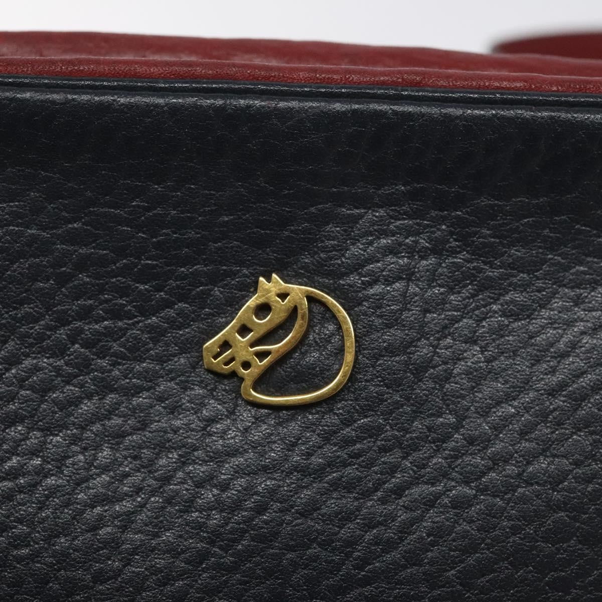 Hermes Jockey shoulder bag Leather, NAVY, LEATHER, Shoulder bag