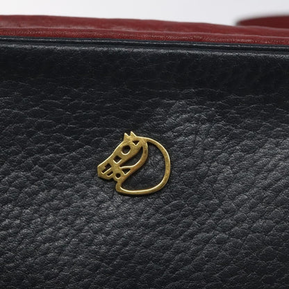 Hermes Jockey shoulder bag Leather, NAVY, LEATHER, Shoulder bag