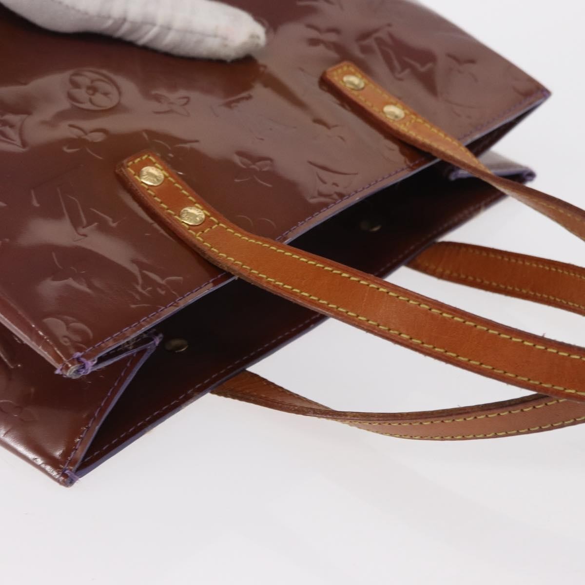 Louis Vuitton Reade Handbag Monogram Vernis, PURPLE, PATENT_LEATHER, Handbag