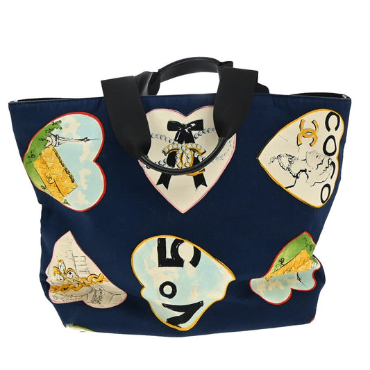 Chanel Graffiti Tote Printed Canvas, BLUE, CANVAS, Tote bag