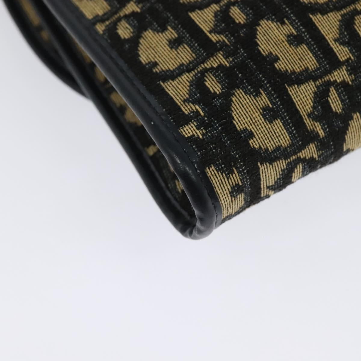 Christian Dior Vintage Trotter Flap Shoulder Bag Diorissimo Canvas, NAVY, CANVAS, Shoulder bag