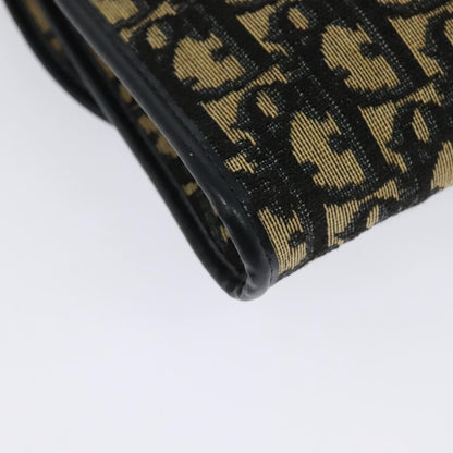 Christian Dior Vintage Trotter Flap Shoulder Bag Diorissimo Canvas, NAVY, CANVAS, Shoulder bag