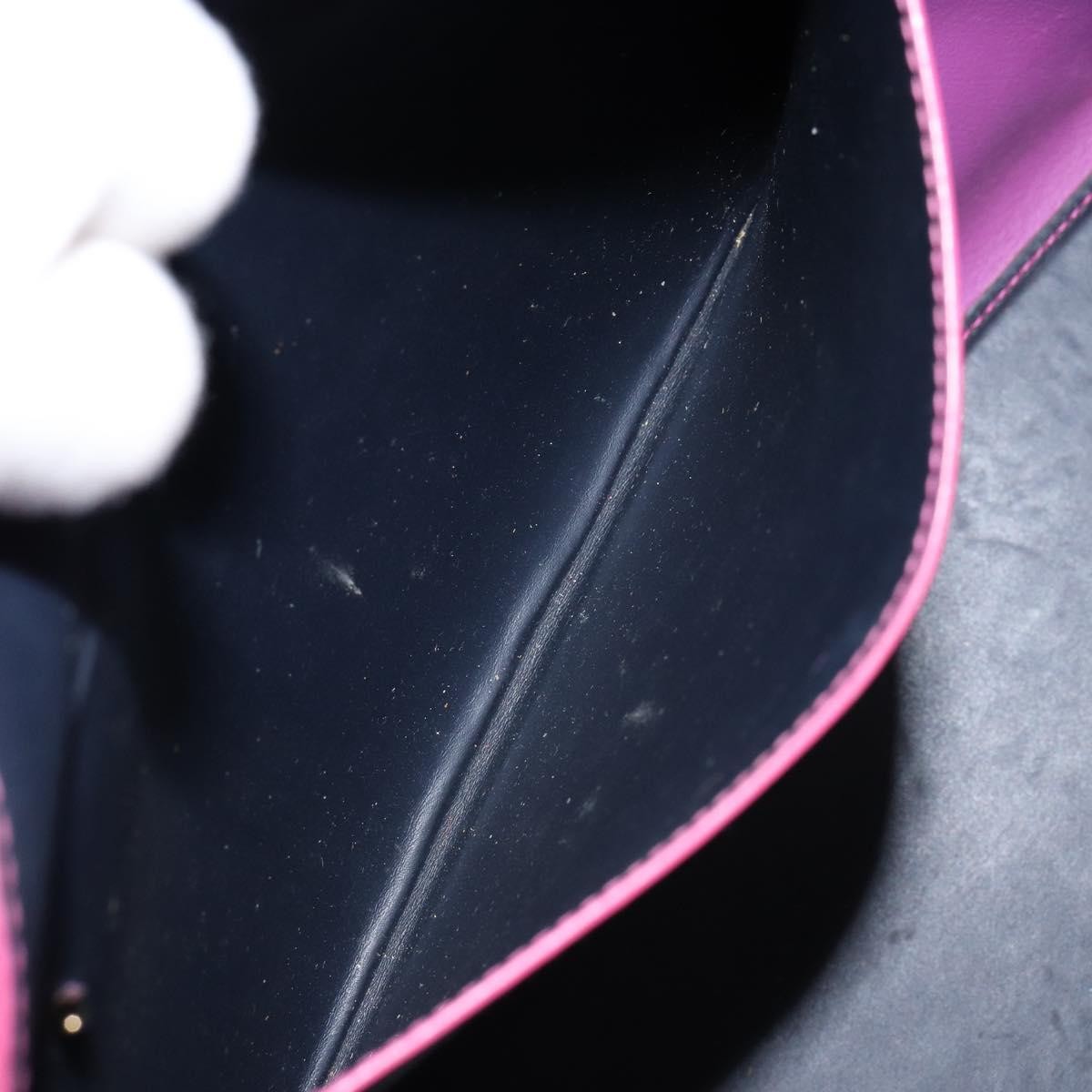 Loewe Leo Shopper Tote Leather, NAVY, LEATHER, Tote bag