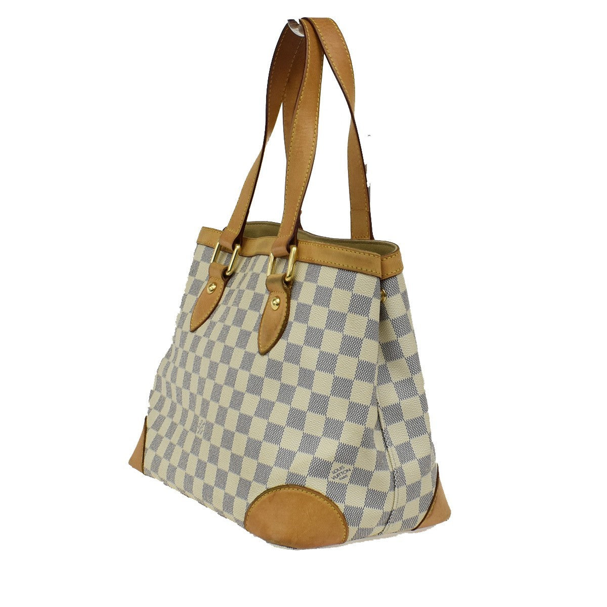 Louis Vuitton Hampstead Handbag Damier, WHITE, CANVAS, Shoulder bag