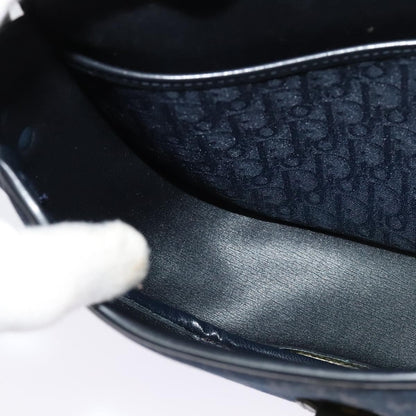 Christian Dior Vintage Trotter Shoulder Bag Canvas, NAVY, CANVAS, Shoulder bag
