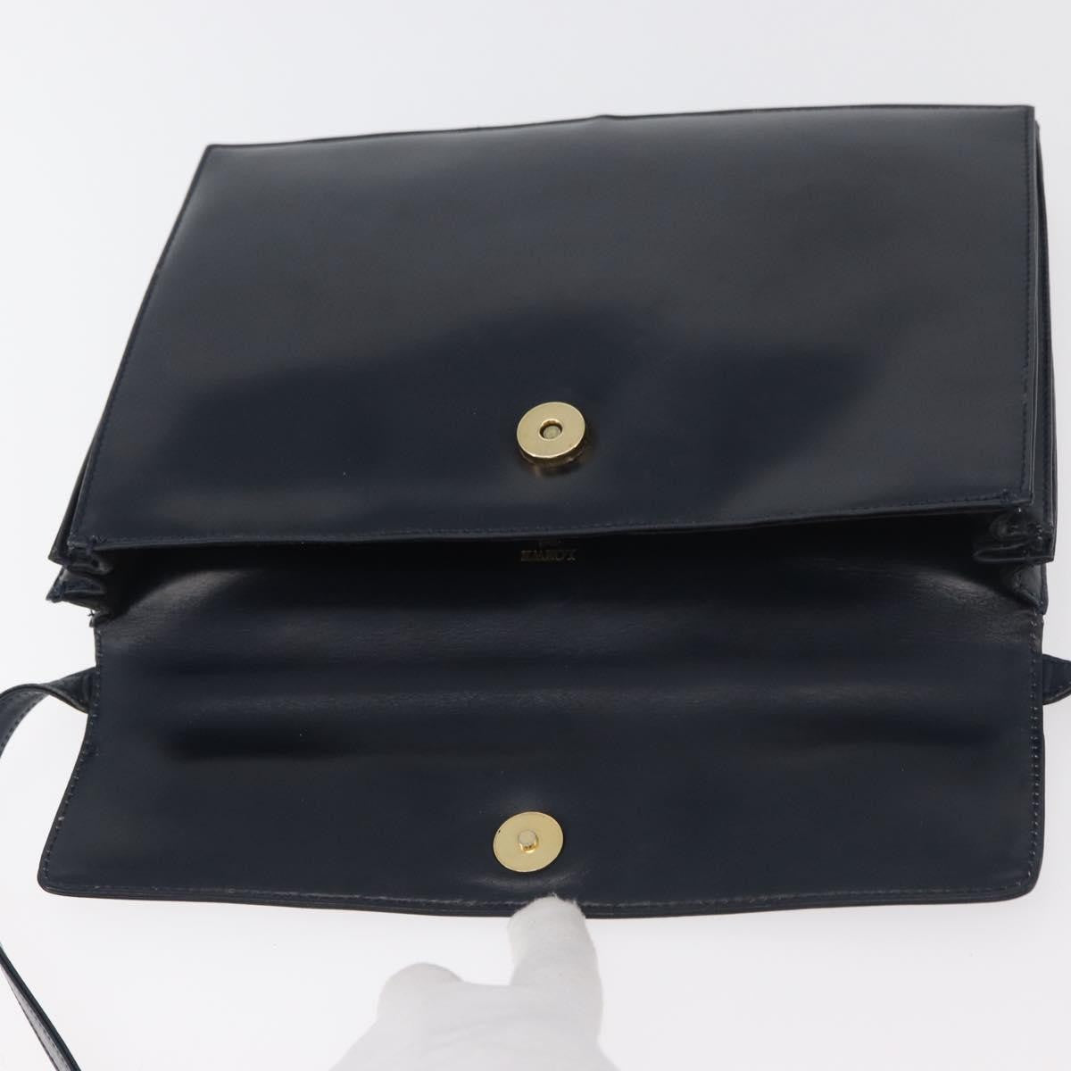 Loewe Anagram Shoulder Bag Leather, Navy, Leather, Shoulder Bag