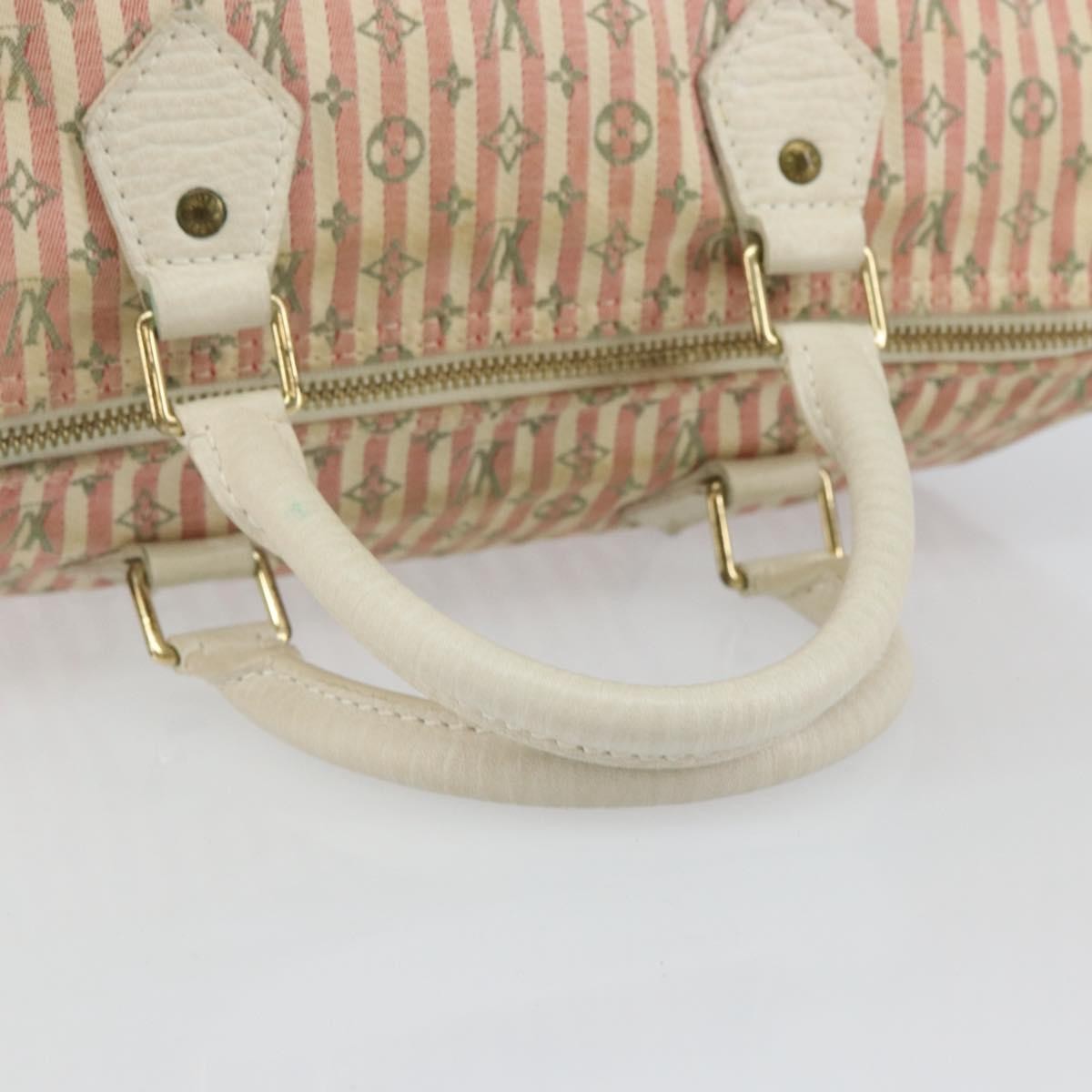 Louis Vuitton Speedy Handbag Mini Lin, PINK, CANVAS, Handbag