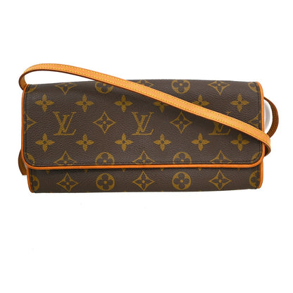 Louis Vuitton Twin Handbag Monogram Canvas, Brown, Canvas, Clutch