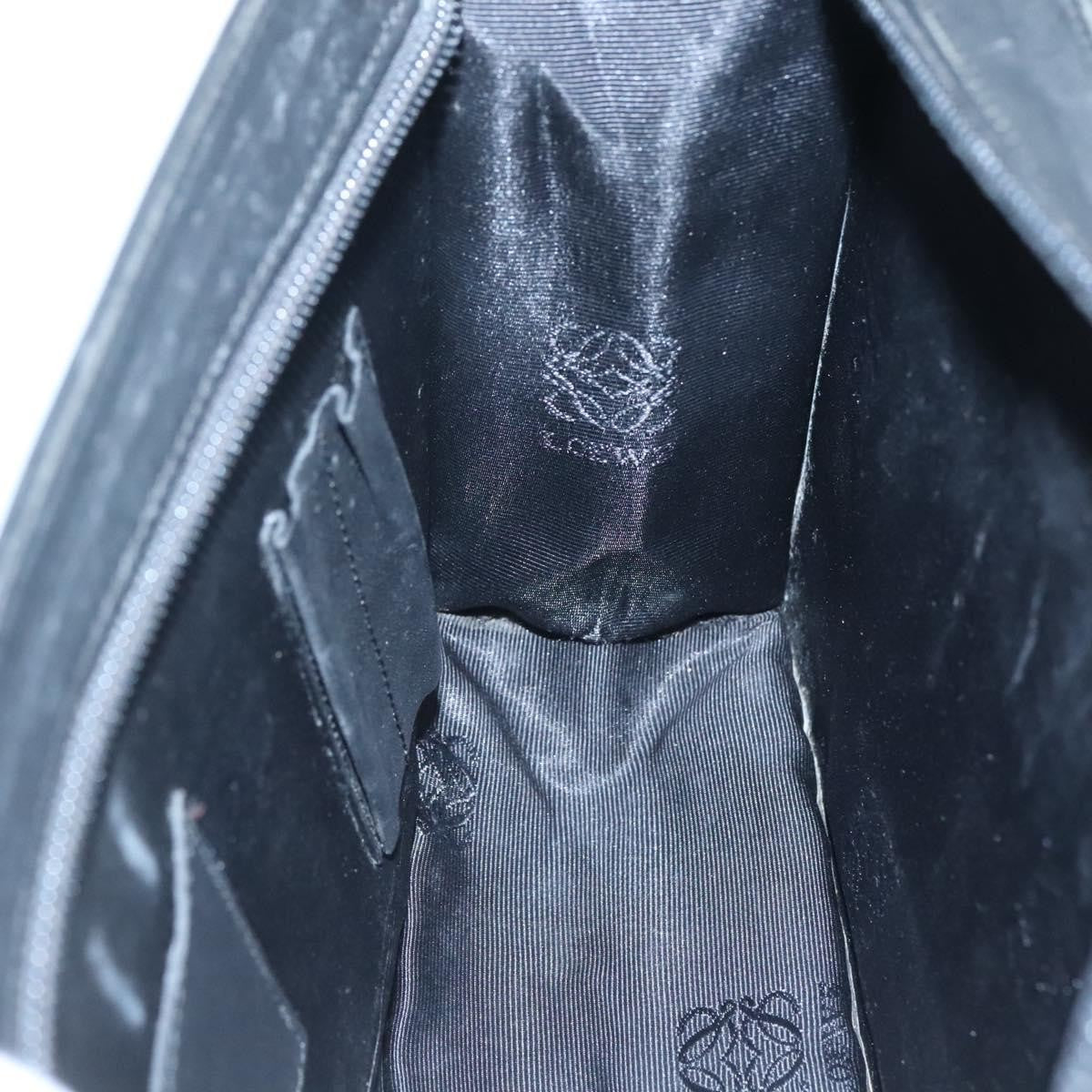 Loewe Anagram Clutch Bag Leather, BLACK, LEATHER, Clutche & pouche