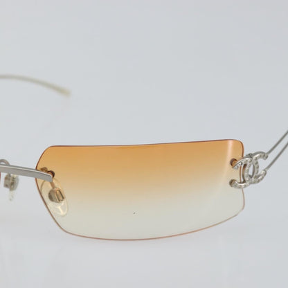 Chanel Logo CC Sunglasses Metal, SILVER, METAL, Sunglasse