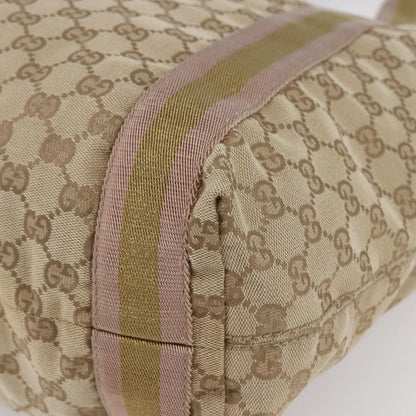 Gucci Original Web Tote GG Canvas, BEIGE, CANVAS, Tote bag