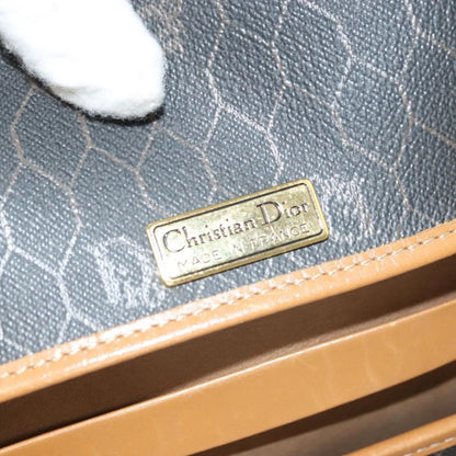 Christian Dior Vintage Honeycomb chain Canvas, BLACK, CANVAS, Handbag