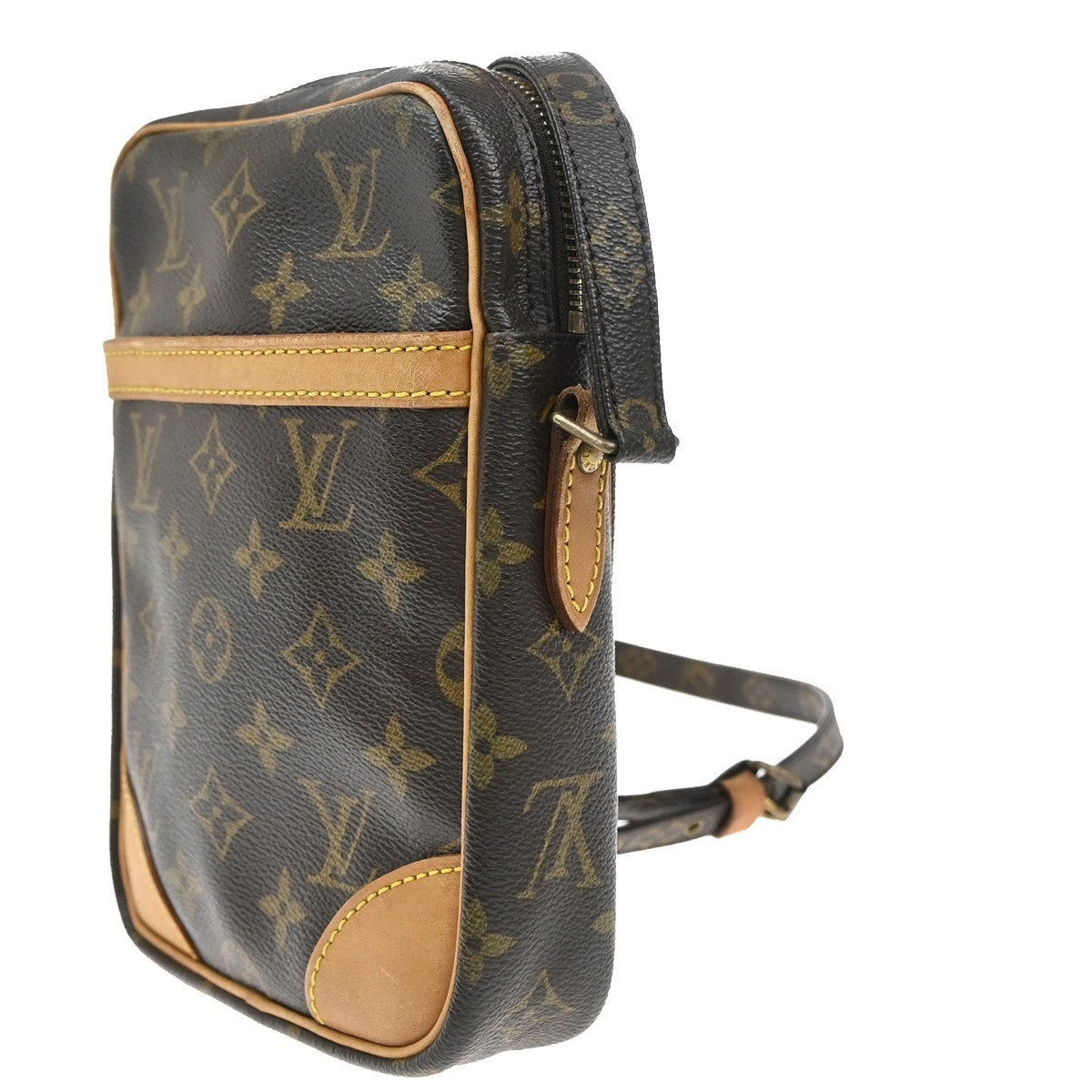 Louis Vuitton Danube Handbag Monogram Canvas, BROWN, CANVAS, Shoulder bag
