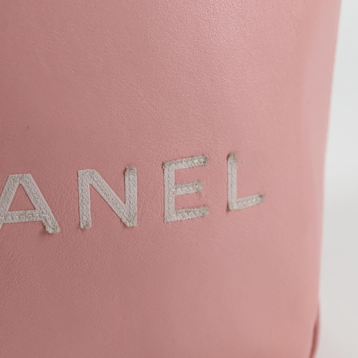 Chanel Essential Shopping Tote Leather, PINK, LEATHER, Tote bag