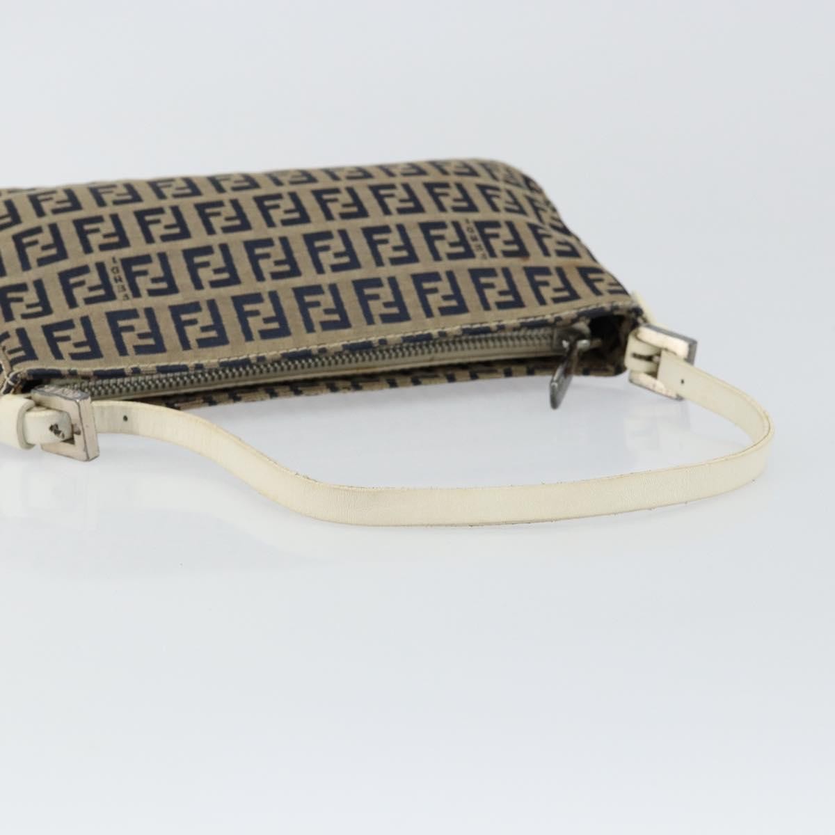 Fendi Pochette Shoulder Bag Zucchino Canvas, NAVY, CANVAS, Clutche & pouche
