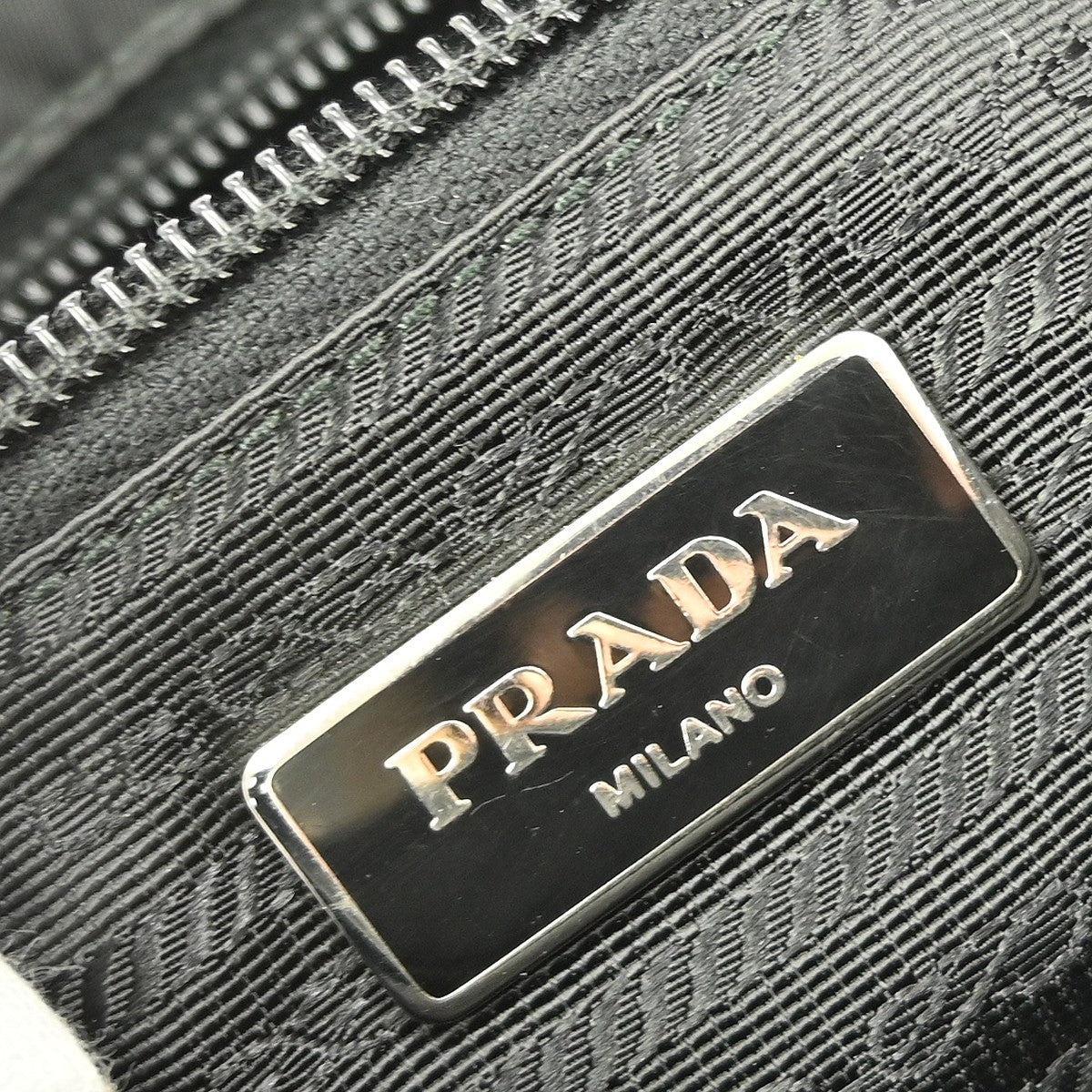 Prada Front Pocket Messenger Bag Tessuto, BLACK, NYLON, Crossbody bag