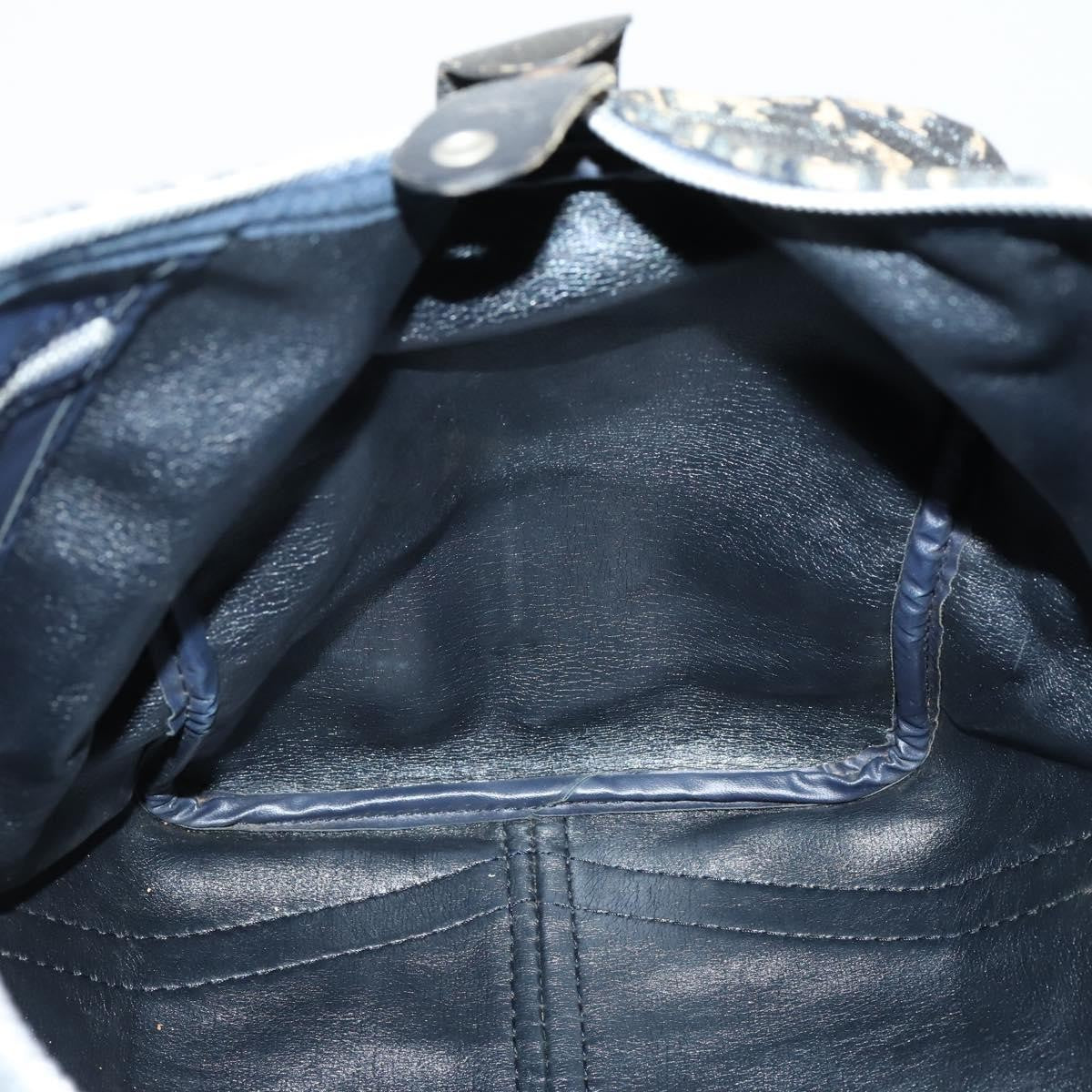 Christian Dior Vintage Trotter Boston Bag Diorissimo Canvas, NAVY, CANVAS, Travel bag