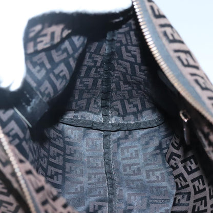 Fendi Roll Tote Zucca Canvas, BROWN, CANVAS, Tote bag