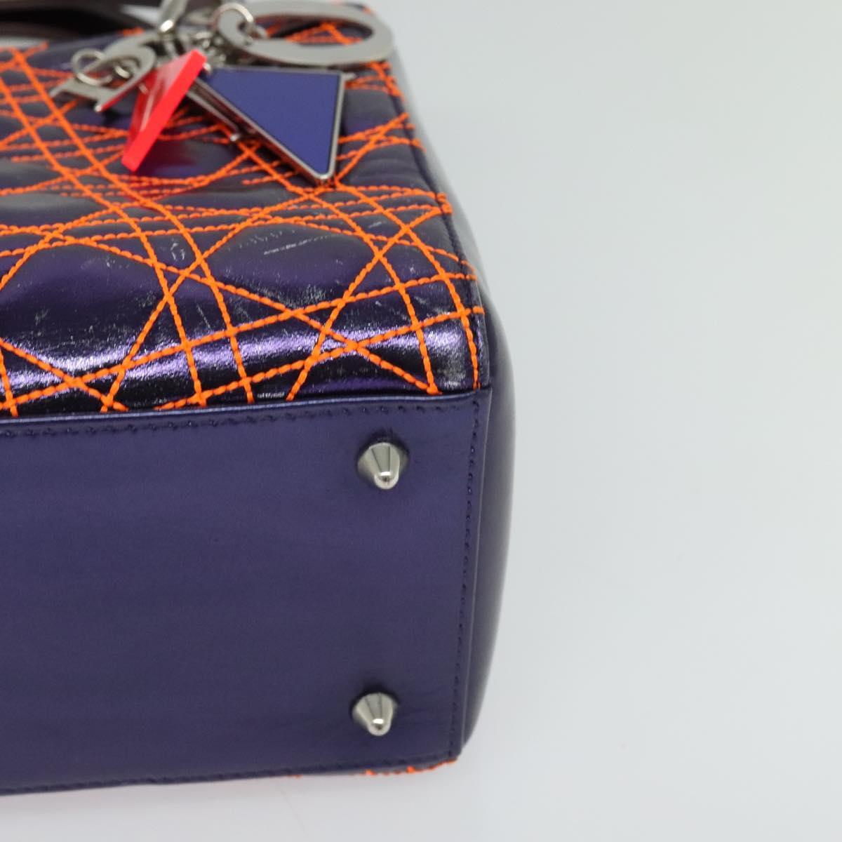 Christian Dior Lady Dior Bag Anselm Reyle Cannage Quilt Leather, PURPLE, LEATHER, Handbag