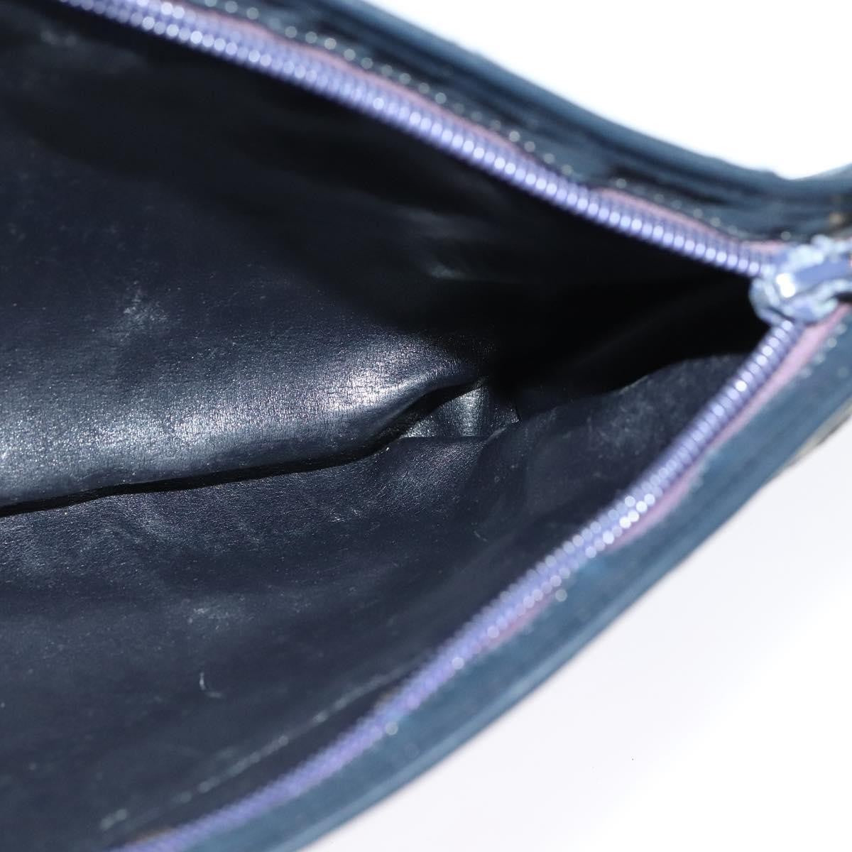 Christian Dior Vintage Trotter Shoulder Bag Canvas, NAVY, CANVAS, Shoulder bag