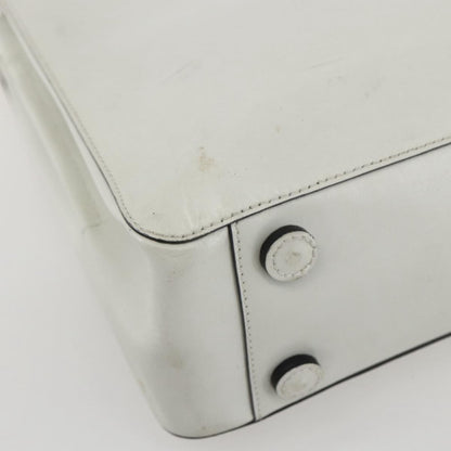 Prada Vintage Handbag Leather, WHITE, LEATHER, Handbag