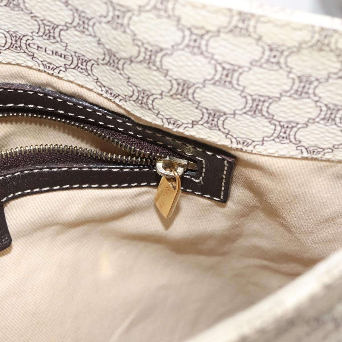 Celine Vintage Macadam Tote bag Canvas, WHITE, CANVAS, Tote bag