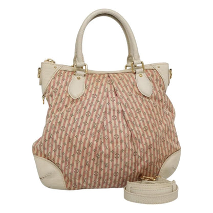 Louis Vuitton Marina Handbag Mini Lin Croisette, PINK, CANVAS, Handbag