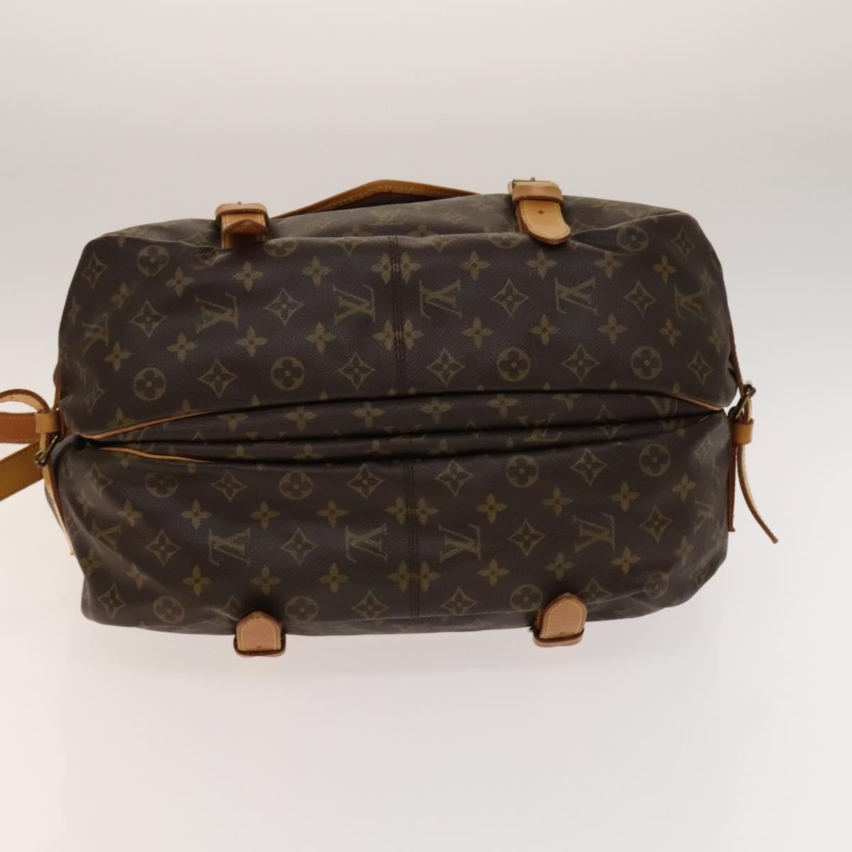 Louis Vuitton Saumur Handbag Monogram Canvas, BROWN, CANVAS, Shoulder bag
