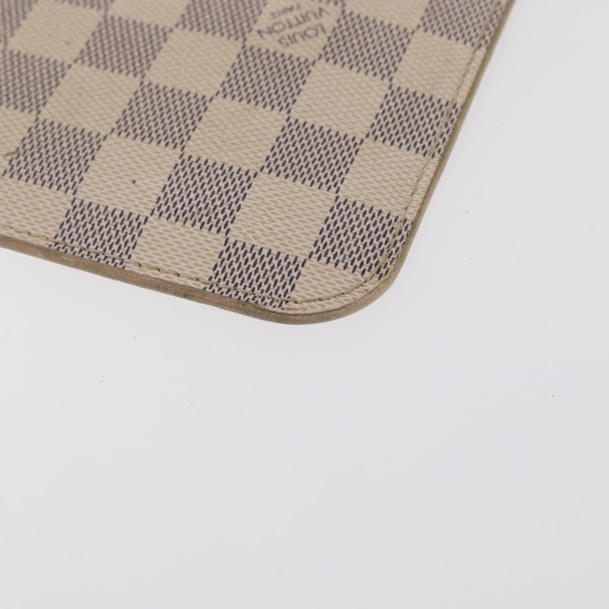 Louis Vuitton Neverfull Pochette Damier, WHITE, CANVAS, Clutche & pouche