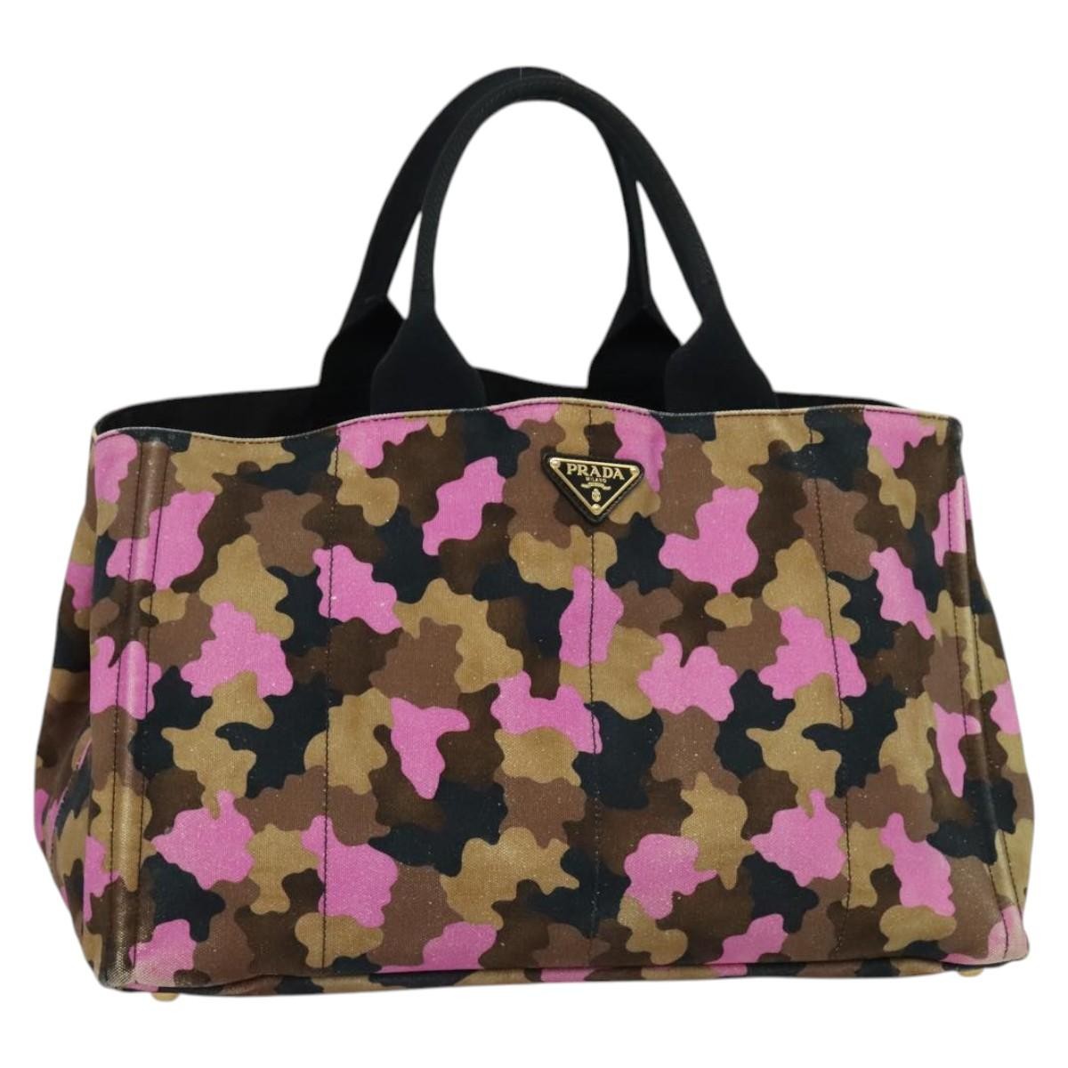 Prada Canapa Open Tote Canvas, MULTICOLOUR, CANVAS, Tote bag