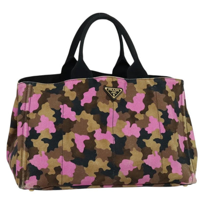 Prada Canapa Open Tote Canvas, MULTICOLOUR, CANVAS, Tote bag