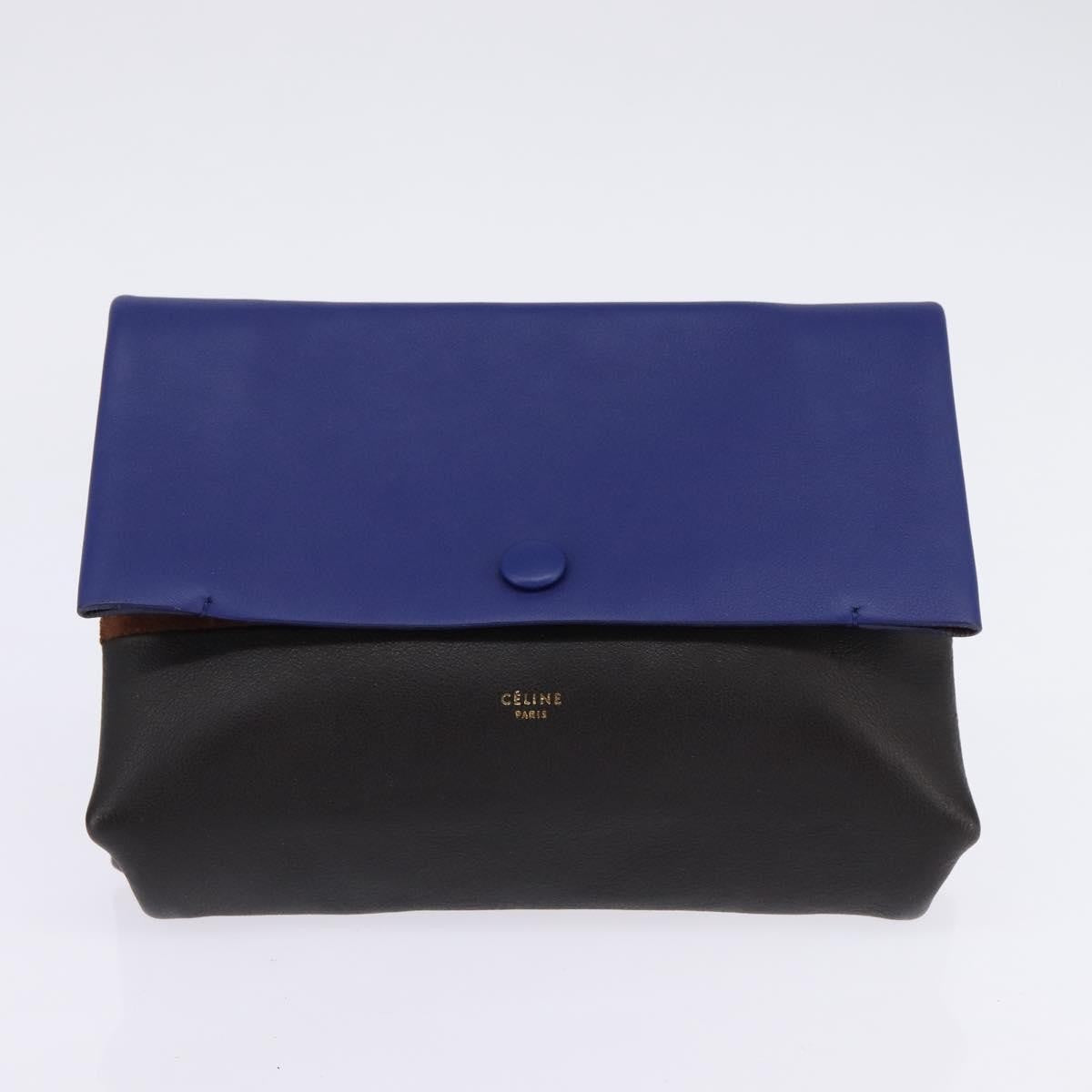 Celine All Soft Bag Leather, BLUE, LEATHER, Handbag