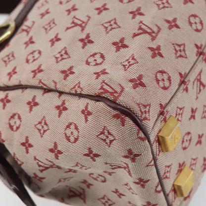 Louis Vuitton Josephine Handbag Mini Lin, RED, CANVAS, Handbag