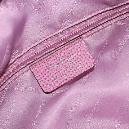 Salvatore Ferragamo Gancini handbag Suede, PINK, SUEDE, Handbag