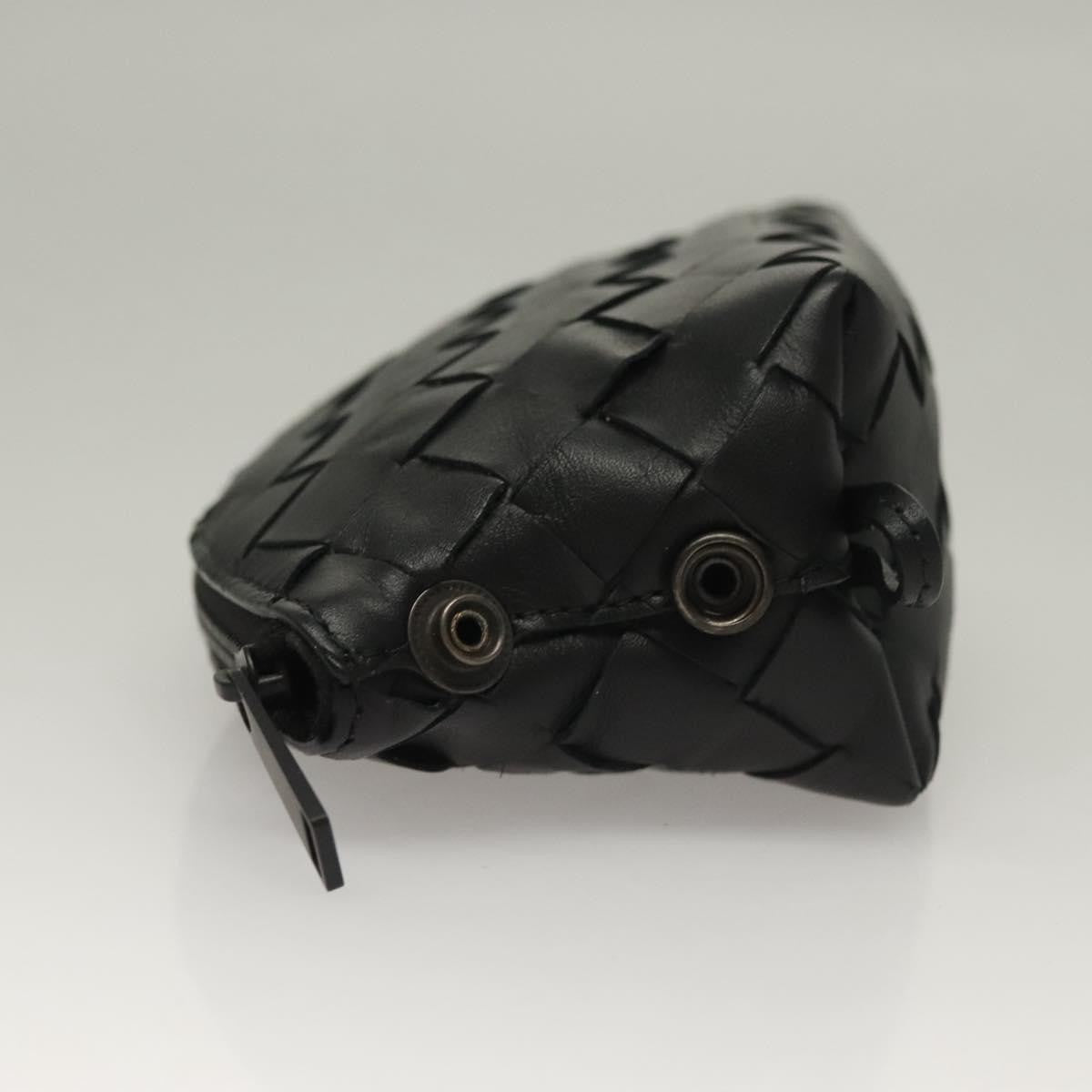 Bottega Veneta Loop Crossbody Bag Intrecciato Nappa, BLACK, LEATHER, Clutche & pouche