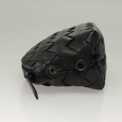 Bottega Veneta Loop Crossbody Bag Intrecciato Nappa, BLACK, LEATHER, Clutche & pouche