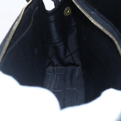 Celine Vintage Macadam Shoulder Bag Canvas, BLACK, CANVAS, Shoulder bag