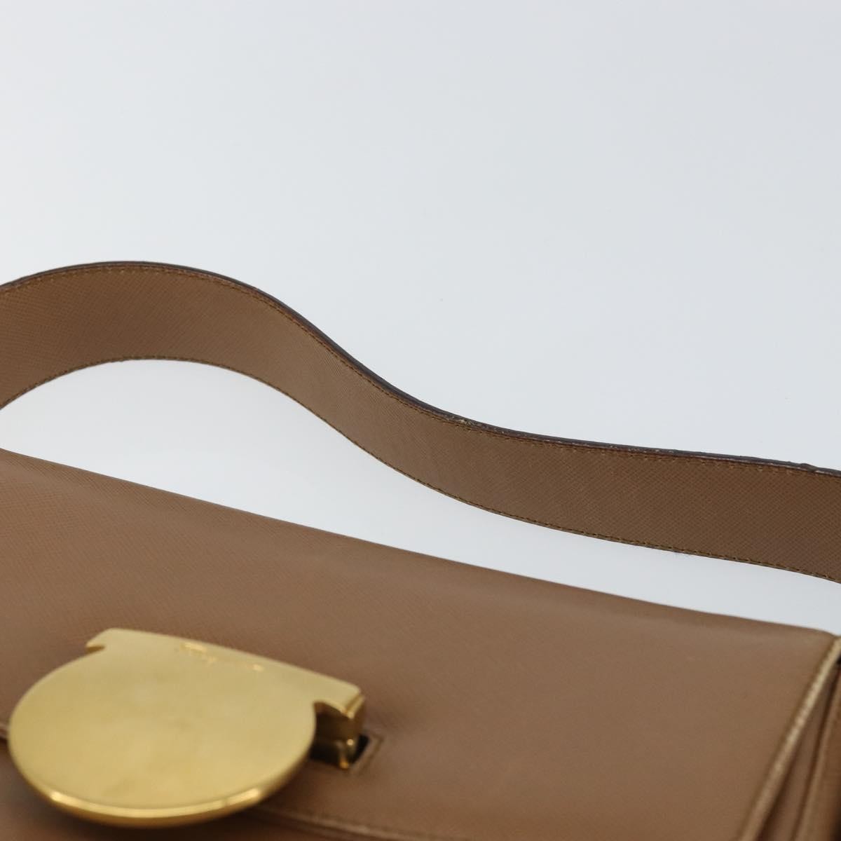 Salvatore Ferragamo Vintage Handbag Leather, BROWN, LEATHER, Handbag