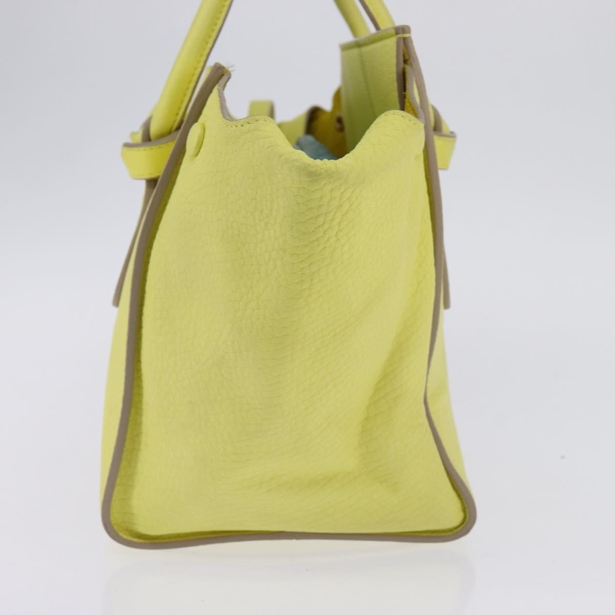 Celine Tie Knot Tote Smooth Leather, YELLOW, LEATHER, Tote bag