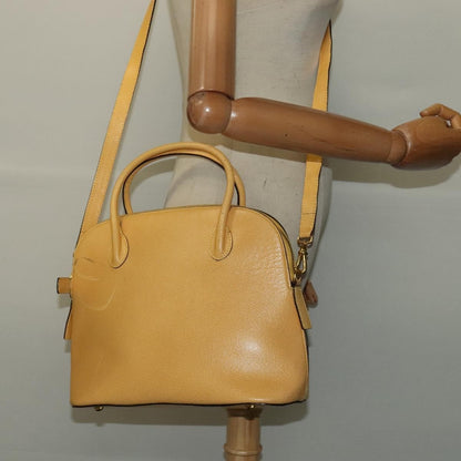 Celine Handbag Leather, YELLOW, LEATHER, Handbag