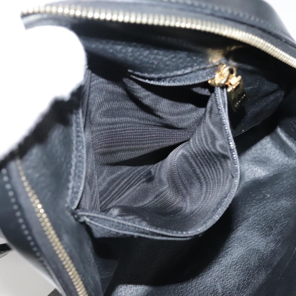 Celine Vintage Macadam Backpack Canvas and Leather, BLACK, CANVAS, Backpack