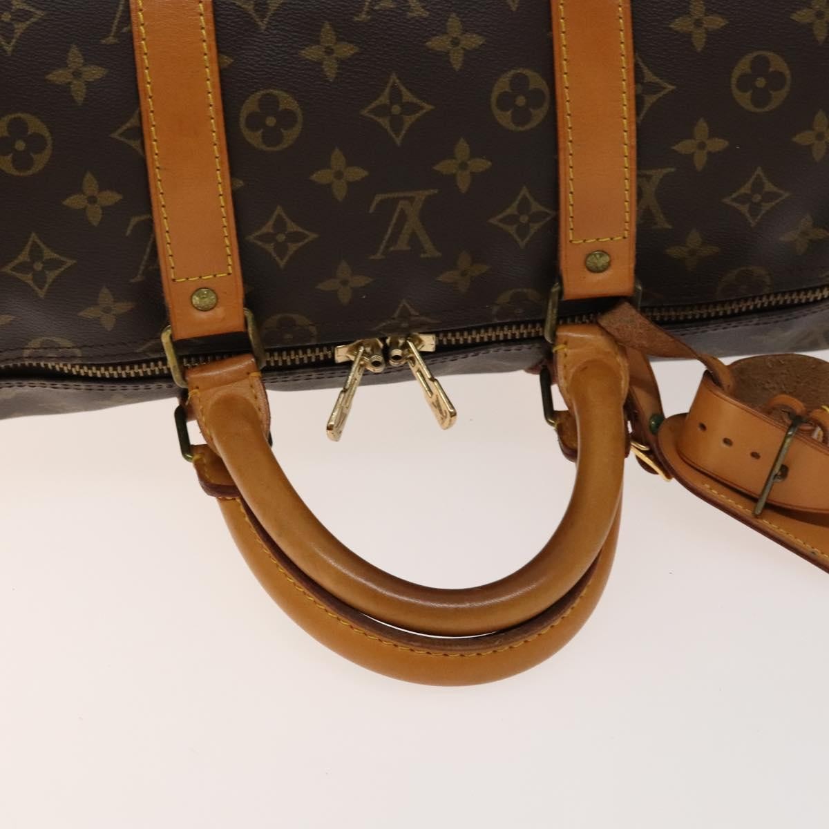 Louis Vuitton Keepall Bag Monogram Canvas, BROWN, CANVAS, Travel bag